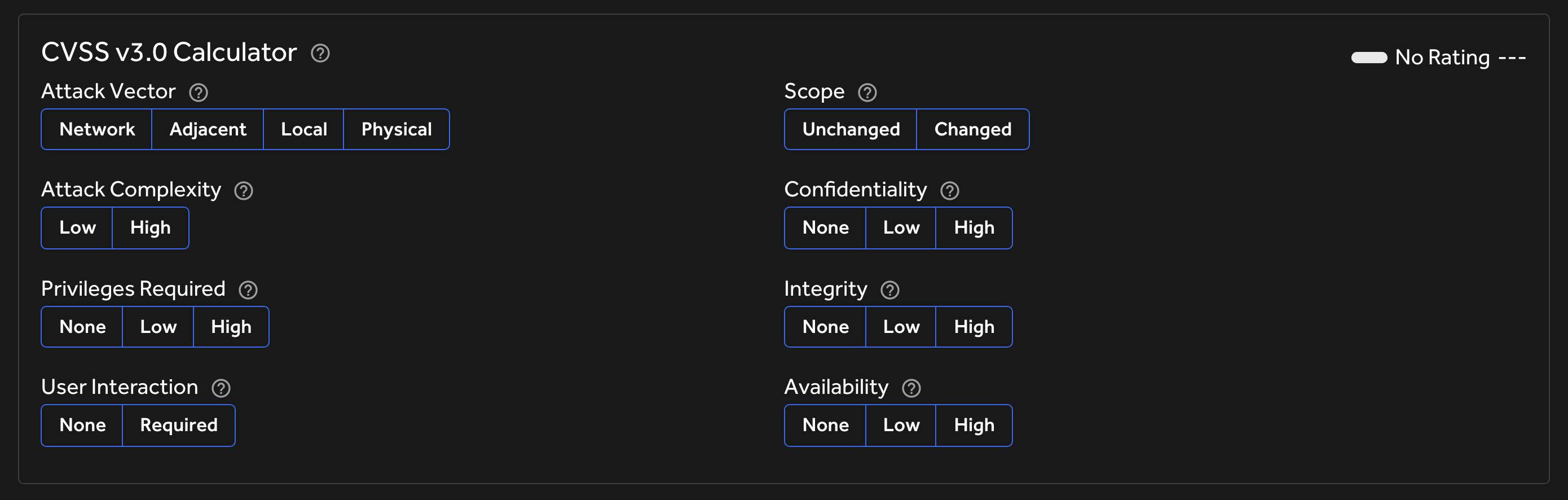 CVSS Calculator